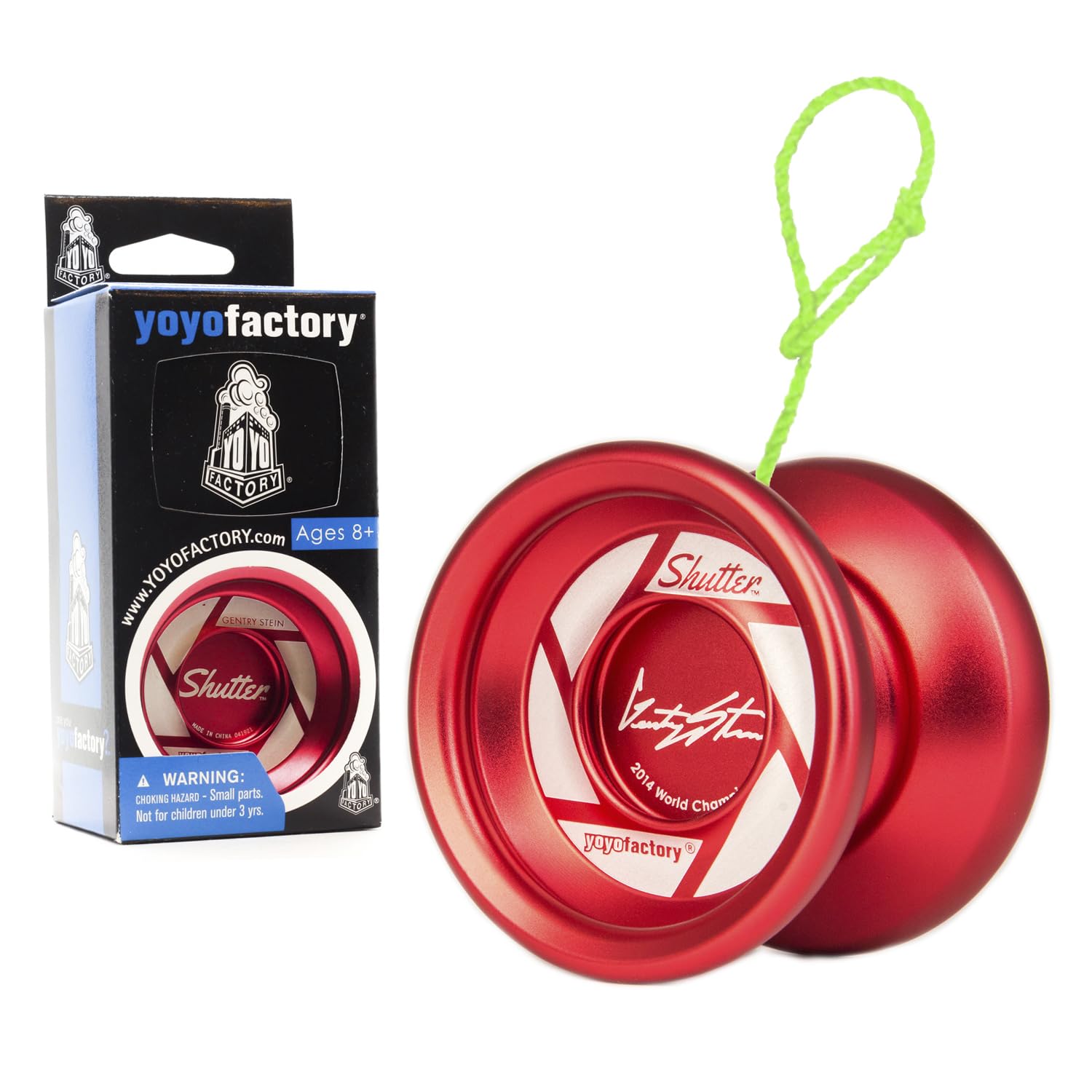 YOYO FACTORY SHUTTER Aluminium Yo-Yo - Red, World Yoyo Champion
